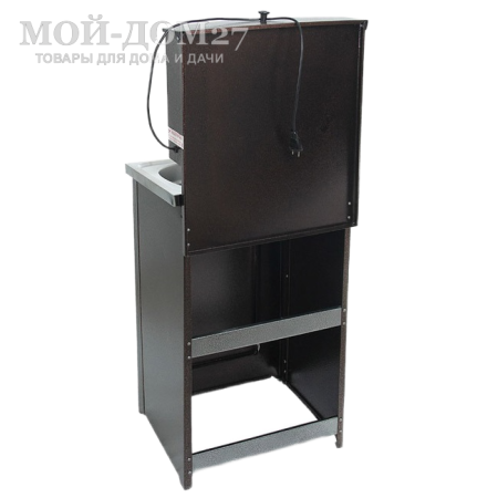 Умывальник с подогревом (Медь) нерж. мойка | Мой-Дом27 Умывальник с подогревом (Медь) нерж. мойка | Мой-Дом27 | Объем бака – 17 литров с нагревателем мощностью 1,25 кВт Время нагрева до 60 градусов – 30 минут<br>
 Материал умывальника – сталь толщиной 0,7 мм<br>
 Мойка – нержавеющая сталь<br>
 Кран – металлический<br>
Поставляется в разобранном виде, в коробке 80*54*20 см с ручками